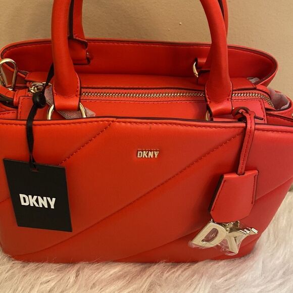 NWT DKNY Paige Md Satchel Crossbody Bag - Red - Valentine's Day - Picture 5 of 16